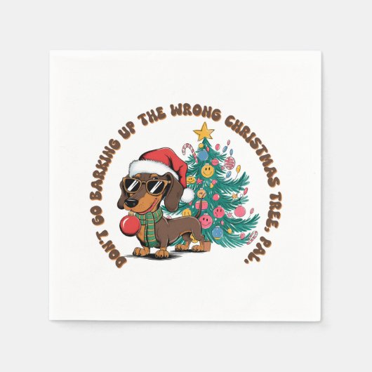Serviette En Papier Don de Noël Ne pas aller aboyer (Devant)