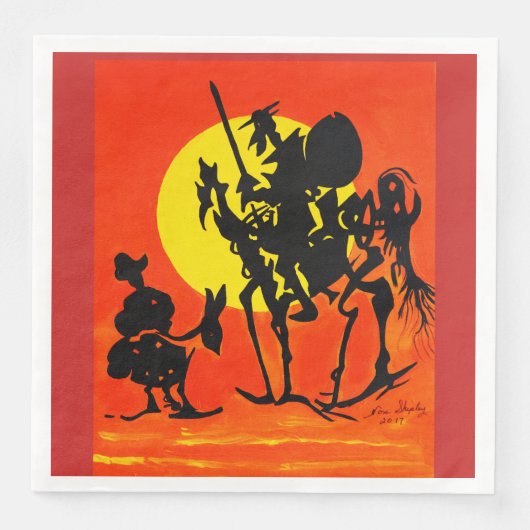 SERVIETTE EN PAPIER DON QUIXOTE (Devant)