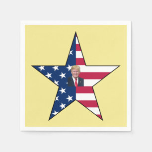 Serviette En Papier Donald J. Trump ~ Président ~ Drapeau américain ~