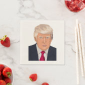 SERVIETTE EN PAPIER DONALD TRUMP (En situation)