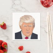 SERVIETTE EN PAPIER DONALD TRUMP (En situation)
