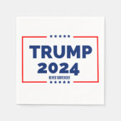 Serviette En Papier Donald Trump 2024 ne se rend jamais (Devant)