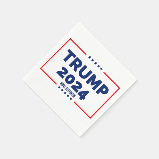 Serviette En Papier Donald Trump 2024 ne se rend jamais (Coin)