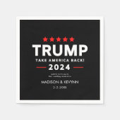 Serviette En Papier Donald Trump 2024 redonne l'élection américaine (Devant)