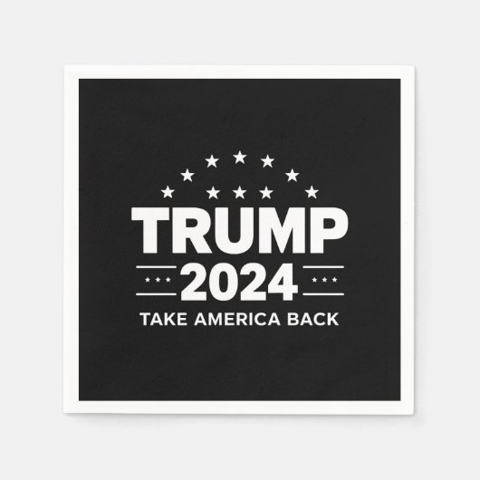 Serviette En Papier Donald Trump 2024 redonne l'élection américaine (Devant)