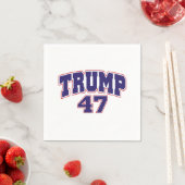 Serviette En Papier Donald Trump 47 (En situation)