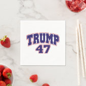 Serviette En Papier Donald Trump 47 (En situation)