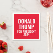 Serviette En Papier Donald Trump à la présidence 2024 (En situation)