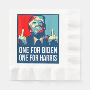 Serviette En Papier Donald Trump Middle Finger Biden Harris America Re