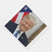 Serviette En Papier Donald Trump Président des États-Unis Maison Blanc (Coin)