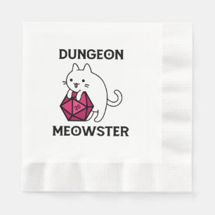 Serviette En Papier Donjon Meowster Chat Drôle