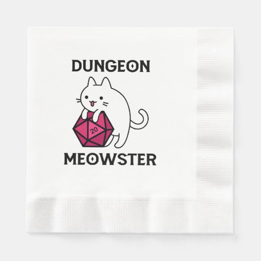 Serviette En Papier Donjon Meowster Chat Drôle (Devant)
