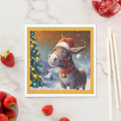 Serviette En Papier Donkey de Noël 1 (En situation)