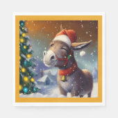 Serviette En Papier Donkey de Noël 1 (Devant)
