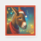 Serviette En Papier Donkey de Noël 3 (Devant)