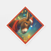 Serviette En Papier Donkey de Noël 3 (Coin)