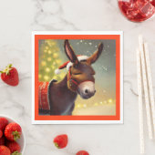 Serviette En Papier Donkey de Noël 4 (En situation)