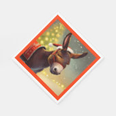 Serviette En Papier Donkey de Noël 4 (Coin)