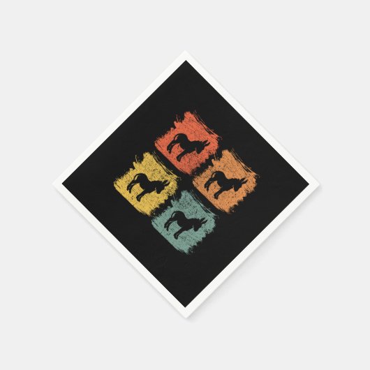 Serviette En Papier Donkey Retro Pop Art (Coin)