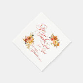 Serviette En Papier Donner Merci à Lord fall aquarelle fleurie (Coin)