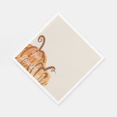 Serviette En Papier Donner Merci Aquarelle Citrouille Thanksgiving Nap (Coin)