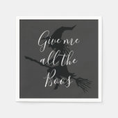 Serviette En Papier Donnez-moi tous les Boos Witch Halloween (Devant)