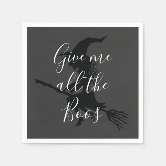 Serviette En Papier Donnez-moi tous les Boos Witch Halloween (Devant)