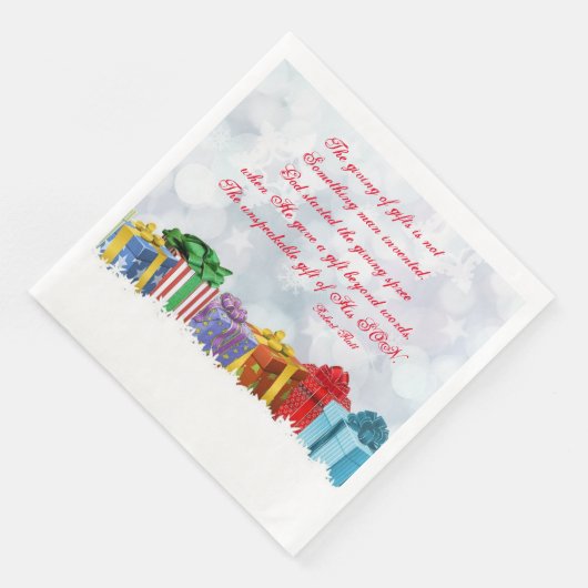 Serviette En Papier Dons de cadeaux Noël (Coin)