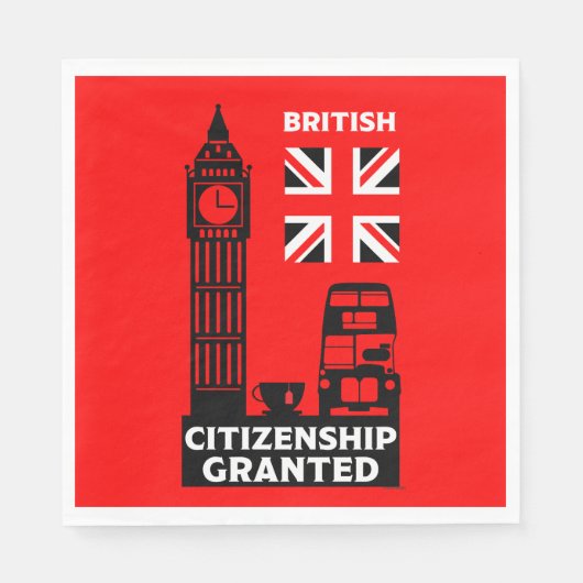 Serviette En Papier Dons de citoyenneté britannique (Devant)