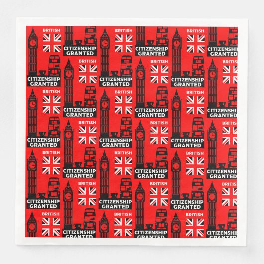 Serviette En Papier Dons de citoyenneté britannique (Devant)
