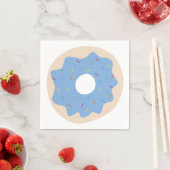 Serviette En Papier Donut adorable (bleu) (En situation)