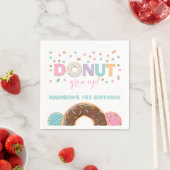 Serviette En Papier Donut Anniversaire Napkin Donut Croissance Party (En situation)