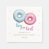 Serviette En Papier Donut Genre Révéler Garçon Ou Fille Fête (Devant)