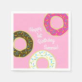 Serviette En Papier Donut Kid's Birthday Party mite (Devant)