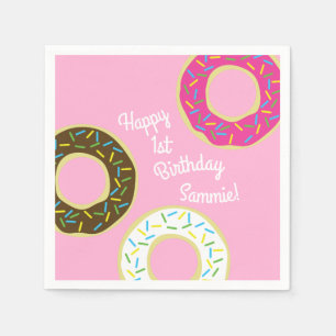 Serviette En Papier Donut Kid's Birthday Party mite