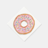 Serviette En Papier Donut Pink Frosting Sprinkles Cute | (Coin)