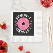 Serviette En Papier Donut Sprinkle Kindness Funny Girls Femmes Doughnu (En situation)