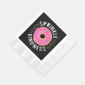 Serviette En Papier Donut Sprinkle Kindness Funny Girls Femmes Doughnu (Coin)