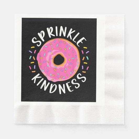 Serviette En Papier Donut Sprinkle Kindness Funny Girls Femmes Doughnu (Devant)