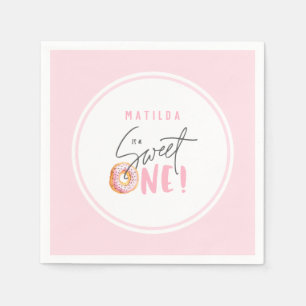 Serviette En Papier Donut sucré un 1er anniversaire fête