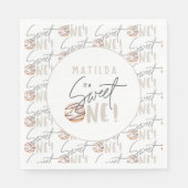 Serviette En Papier Donut sucré une invitation de 1er anniversaire (Devant)