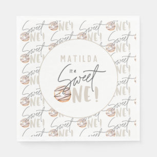 Serviette En Papier Donut sucré une invitation de 1er anniversaire