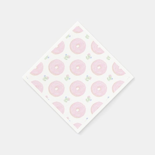 Serviette En Papier Donut Sweet sur mesure Premier anniversaire (Coin)