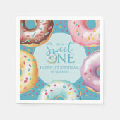 Serviette En Papier Donut Sweet Un 1er anniversaire (Devant)