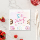 Serviette En Papier Donut Two Sweet Girl 2e (En situation)