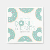Serviette En Papier Donut vert & Diapeurs Baby Sprinkle Boy (Devant)