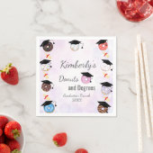 Serviette En Papier Donuts and Degrees Graduation Brunch (En situation)