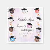 Serviette En Papier Donuts and Degrees Graduation Brunch (Devant)