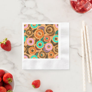Serviette En Papier Donuts avec Motif d'arrosage