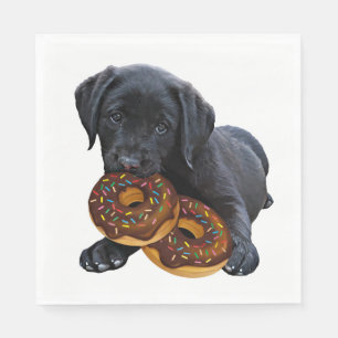 Serviette En Papier Donuts - Black Lab